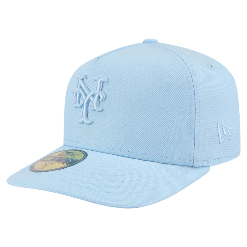 Men's New Era  Light Blue New York Mets Color Pack A-Frame 59FIFTY Fitted Hat