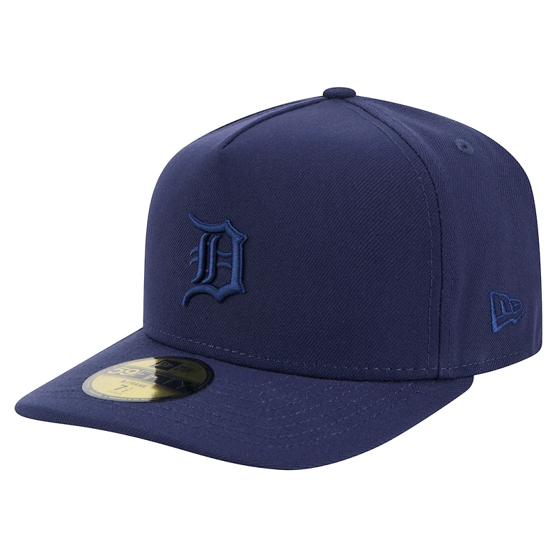 Men's New Era Navy Detroit Tigers Color Pack A-Frame 59FIFTY Fitted Hat