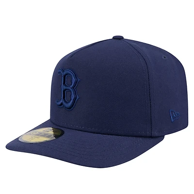 Men's New Era Navy Boston Red Sox Color Pack A-Frame 59FIFTY Fitted Hat