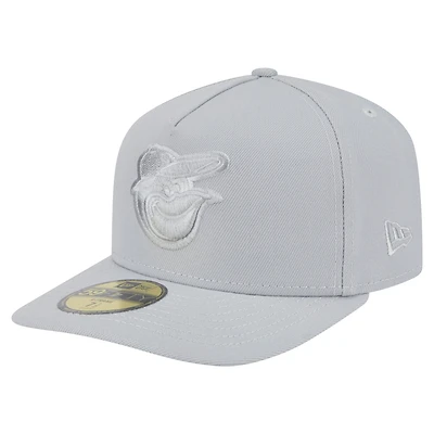 Men's New Era Gray Baltimore Orioles Colorpack A-Frame 59FIFTY Fitted Hat