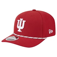 Men's New Era Crimson Indiana Hoosiers Game Day Multi-Rope 9SEVENTY Stretch-Snap Hat