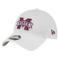 Men's New Era White Mississippi State Bulldogs Active Ripstop 9TWENTY Adjustable Hat
