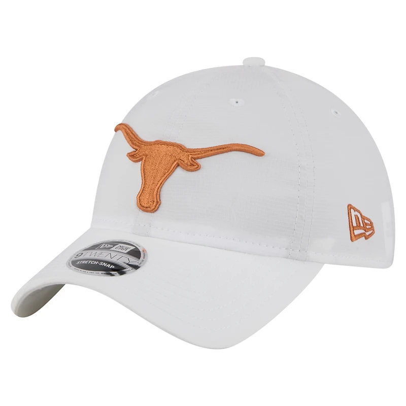 Men's New Era White Texas Longhorns Active Ripstop 9TWENTY Adjustable Hat