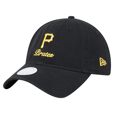 Women's New Era  Black Pittsburgh Pirates Preppy Team 9TWENTY Adjustable Hat