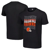 Men's Starter Black Cleveland Browns Four Name T-Shirt