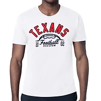 Men's Starter White Houston Texans Half Ball Logo T-Shirt
