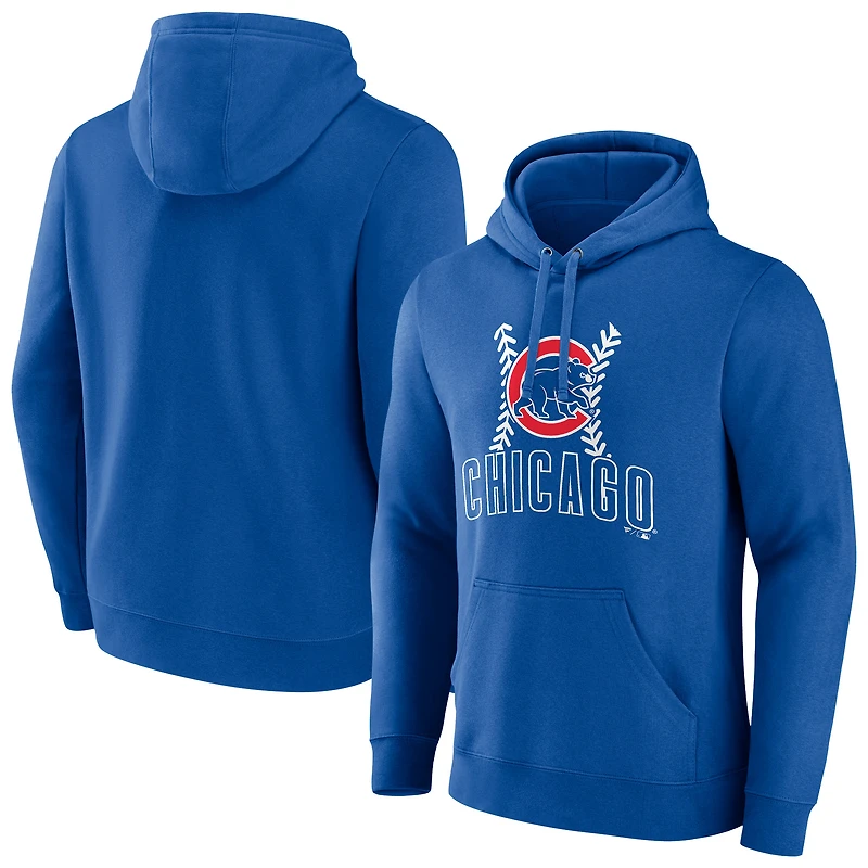 Men's Royal Chicago Cubs Fastball Pullover Hoodie