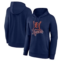Women's Navy Detroit Tigers Fastball Pullover Hoodie