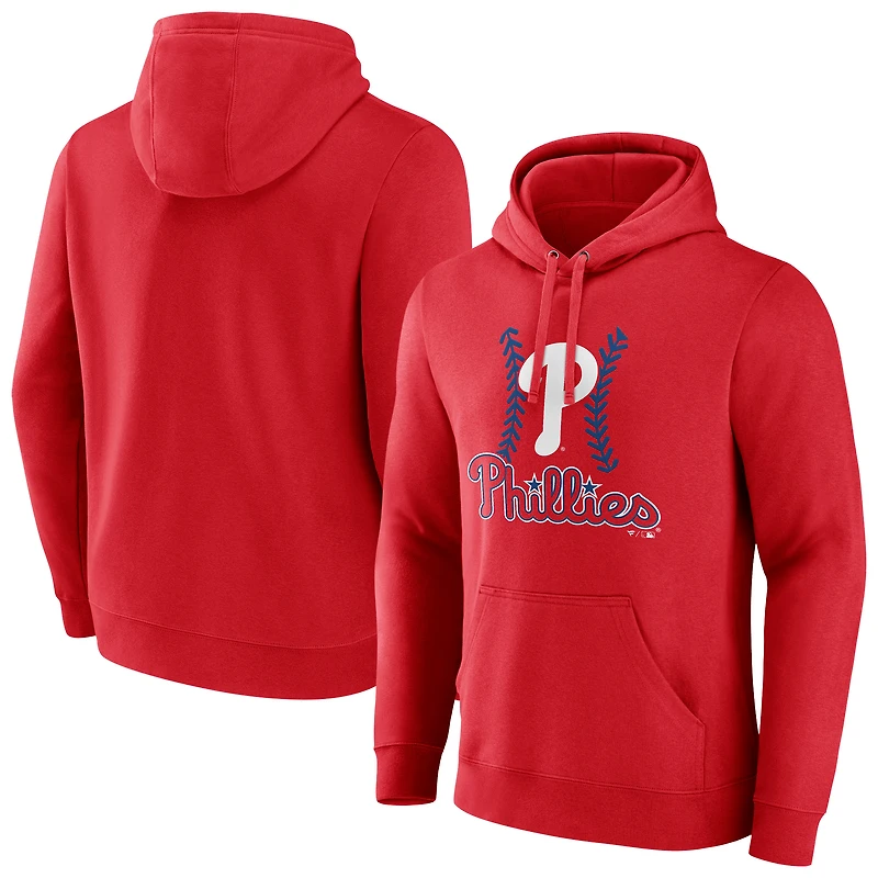 Men's Red Philadelphia Phillies Fastball Pullover Hoodie