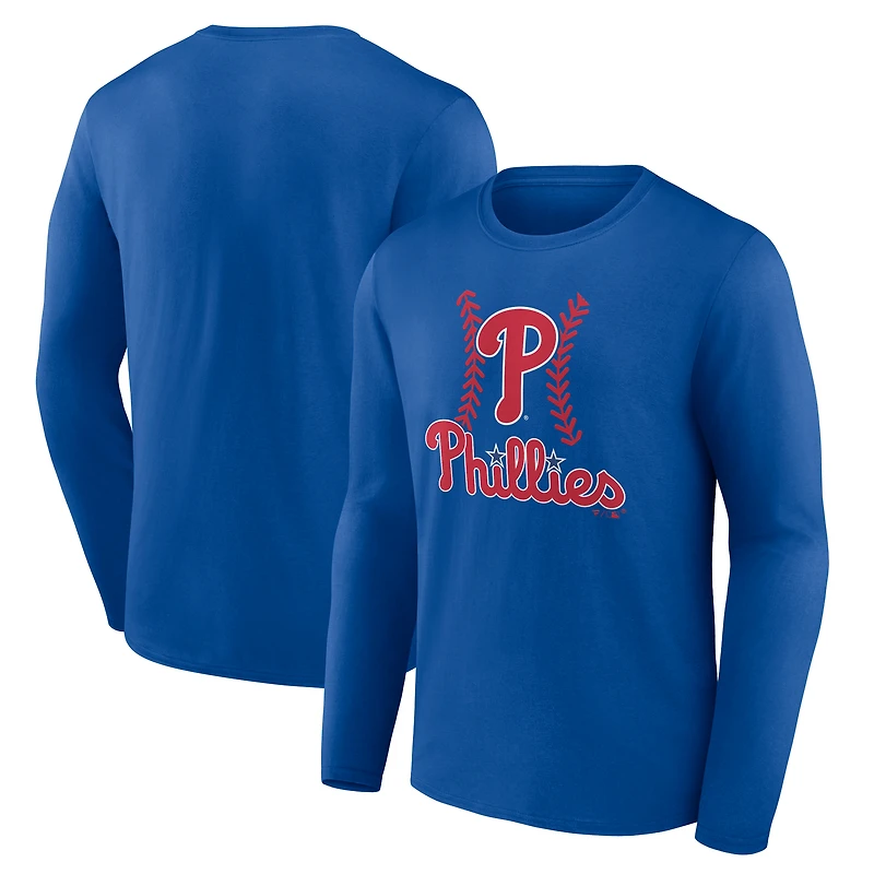 Men's Royal Philadelphia Phillies Fastball Long Sleeve T-Shirt