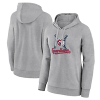 Women's Gray Cleveland Guardians Fastball Pullover Hoodie