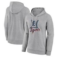 Women's Gray Detroit Tigers Fastball Pullover Hoodie