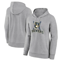 Women's Gray Milwaukee Brewers Fastball Pullover Hoodie