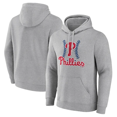 Men's Gray Philadelphia Phillies Fastball Pullover Hoodie