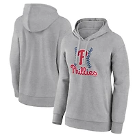 Women's Gray Philadelphia Phillies Fastball Pullover Hoodie