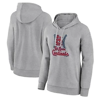 Women's Gray St. Louis Cardinals Fastball Pullover Hoodie