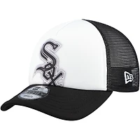 Toddler New Era  White/Black Chicago White Sox Painted A-Frame 9FORTY Trucker Adjustable Hat
