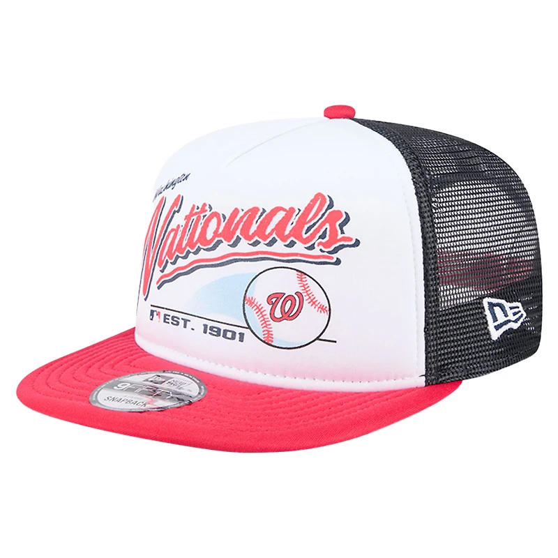 Youth New Era  White Washington Nationals Retro 9FIFTY Snapback Hat