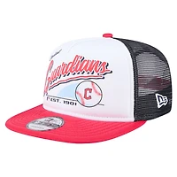 Youth New Era  White Cleveland Guardians Retro 9FIFTY Snapback Hat