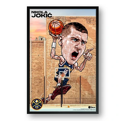 Nikola Jokic Denver Nuggets Framed 14" x 20" Player Caricature Art