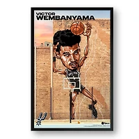 Victor Wembanyama San Antonio Spurs Framed 14" x 20" Player Caricature Art