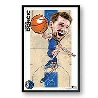 Luka Dončić Dallas Mavericks Framed 14" x 20" Player Caricature Art