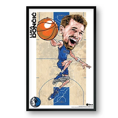 Luka Dončić Dallas Mavericks Framed 14" x 20" Player Caricature Art