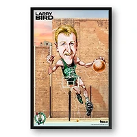 Larry Bird Boston Celtics Framed 27" x 39" Player Caricature Art