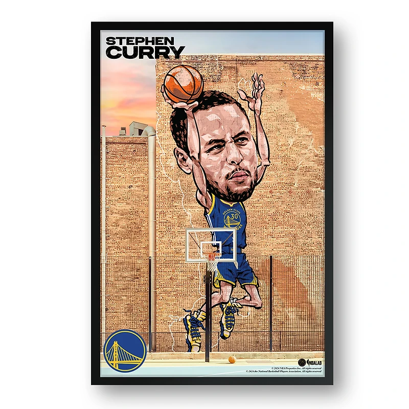 Stephen Curry Golden State Warriors Framed 27" x 39" Player Caricature Art