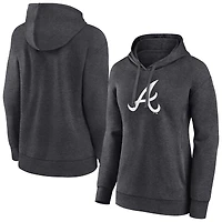 Women's Charcoal Atlanta Braves Monochrome Pullover Hoodie