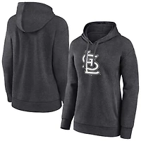 Women's Charcoal St. Louis Cardinals Monochrome Pullover Hoodie
