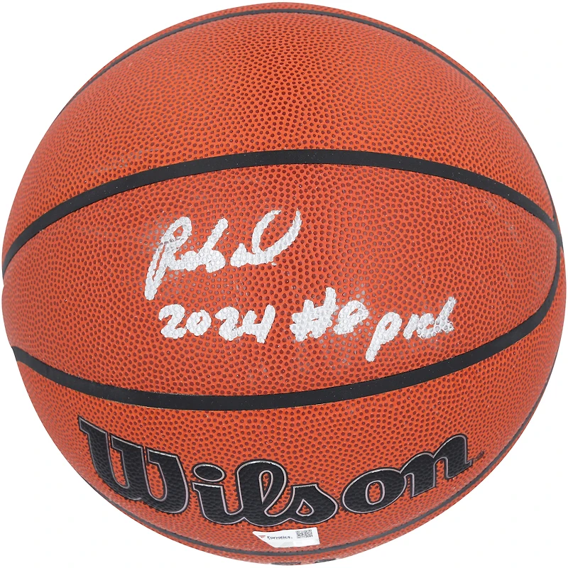 Rob Dillingham Minnesota Timberwolves Autographed Wilson Authentic Series Indoor/Outdoor Basketball with "2024 #8 Pick" Inscription