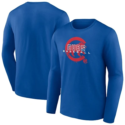 Men's Royal Chicago Cubs Stellar Long Sleeve T-Shirt