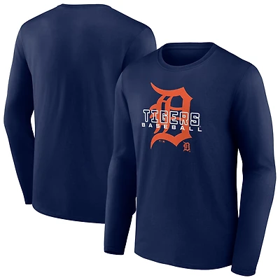 Men's Navy Detroit Tigers Stellar Long Sleeve T-Shirt