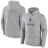 Men's Gray Los Angeles Dodgers Evanston Stencil Pullover Hoodie