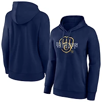 Women's Navy Milwaukee Brewers Stellar Pullover Hoodie