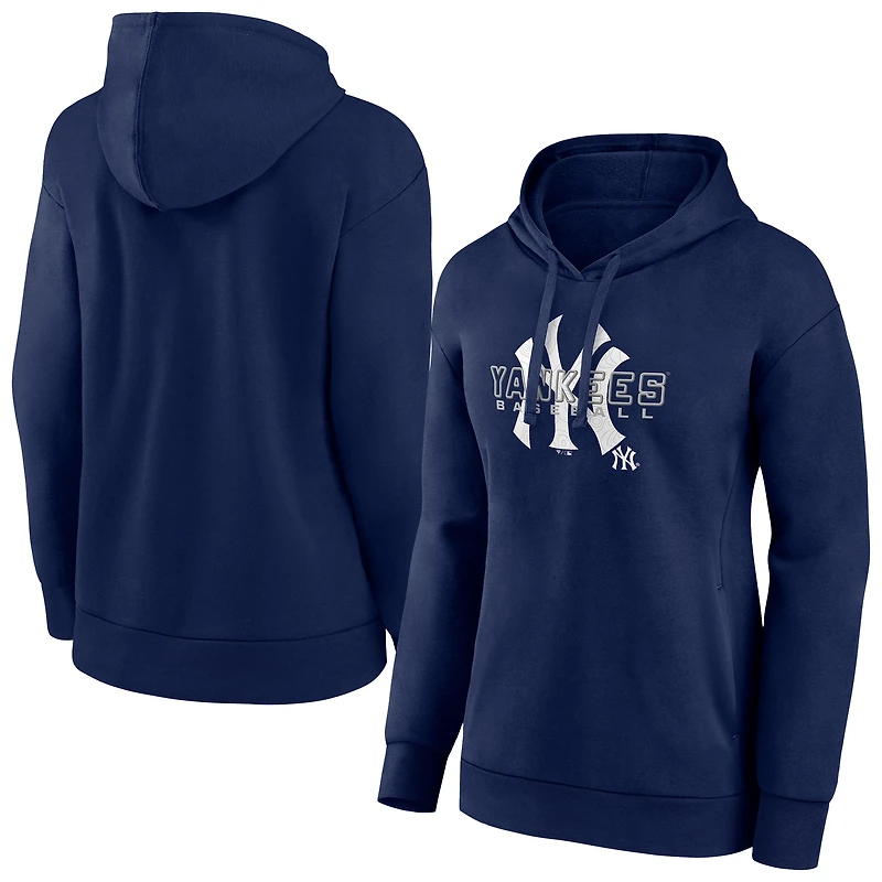 Women's Navy New York Yankees Stellar Pullover Hoodie