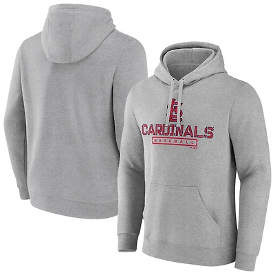 Men's Gray St. Louis Cardinals Evanston Stencil Pullover Hoodie