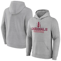 Men's Gray St. Louis Cardinals Evanston Stencil Pullover Hoodie