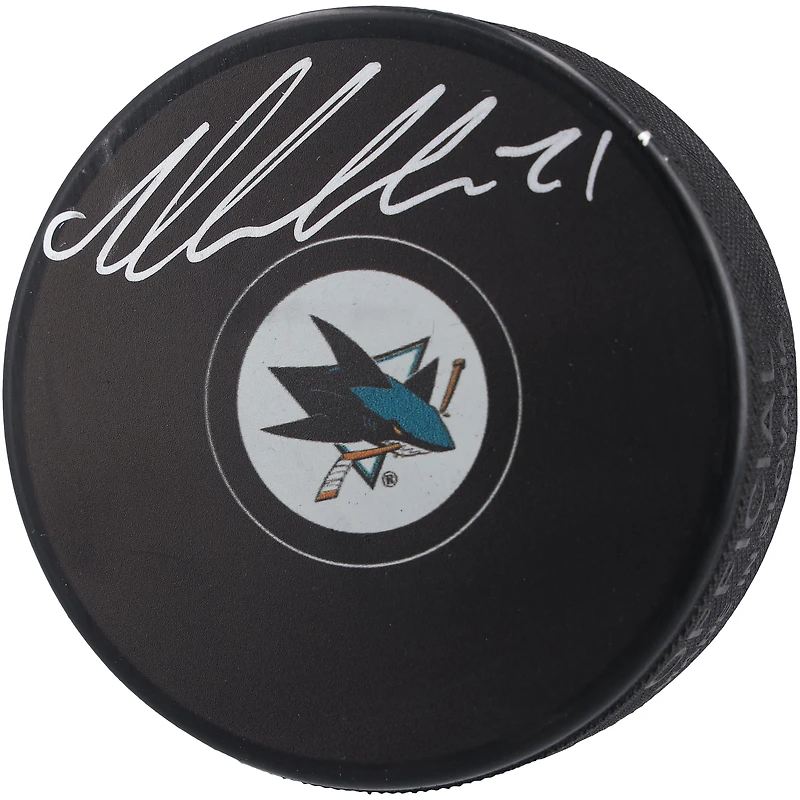 Macklin Celebrini San Jose Sharks Autographed Hockey Puck