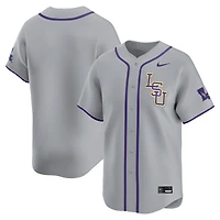 Men's Nike  Gray LSU Tigers Road Wordmark Limited Baseball Jersey