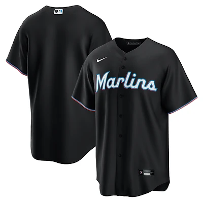 Men's Nike  Black Miami Marlins Alternate Replica Jersey