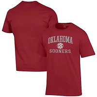 Men's Champion Crimson Oklahoma Sooners SEC T-Shirt