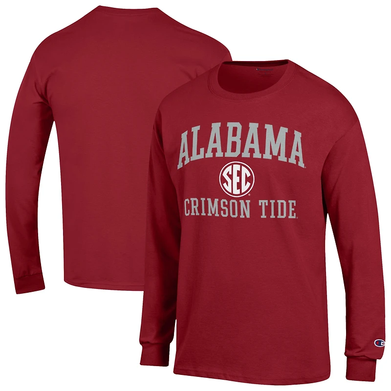 Men's Champion Crimson Alabama Crimson Tide Team Long Sleeve T-Shirt