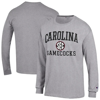 Men's Champion Gray South Carolina Gamecocks Team Long Sleeve T-Shirt