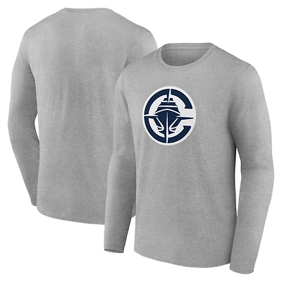 Men's  Gray LA Clippers  Primary Logo Long Sleeve T-Shirt