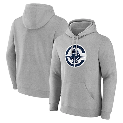 Men's  Gray LA Clippers Primary Logo Pullover Hoodie