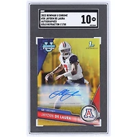 Jayden de Laura Arizona Wildcats Autographed 2023 Bowman Chrome U Gold Refractor #30 #17/50 SGC Authenticated 10 Card