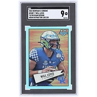 Will Levis Kentucky Wildcats 2022 Bowman Chrome U 52' Bowman Aqua #52BF-7 #/150 SGC Authenticated 9 Card