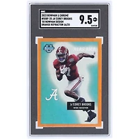 Ja'Corey Brooks Alabama Crimson Tide 2023 Bowman Chrome U Orange Refractor #55BF-25 #16/25 SGC Authenticated 9.5 Card